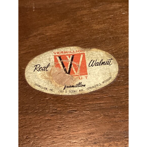 Bowl Vermillion Real Walnut Made USA Handmade Vintage Fruit Dish 14" Diameter - Picture 9 of 9